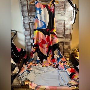 Nicole Miller Multicolor Abstract Maxi Dress